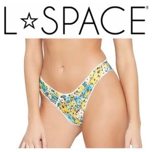 NWT L*Space Sol Classic Daisy Diamond Floral‎ Bikini Bottoms Small